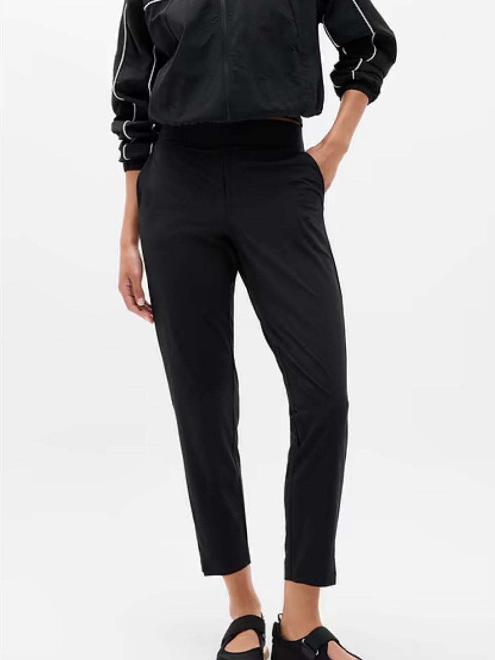 BOTH Athleta Pull-On Brooklyn Ankle Pants in Black & Tan. BOTH SZ 10 - Picture 3 of 10